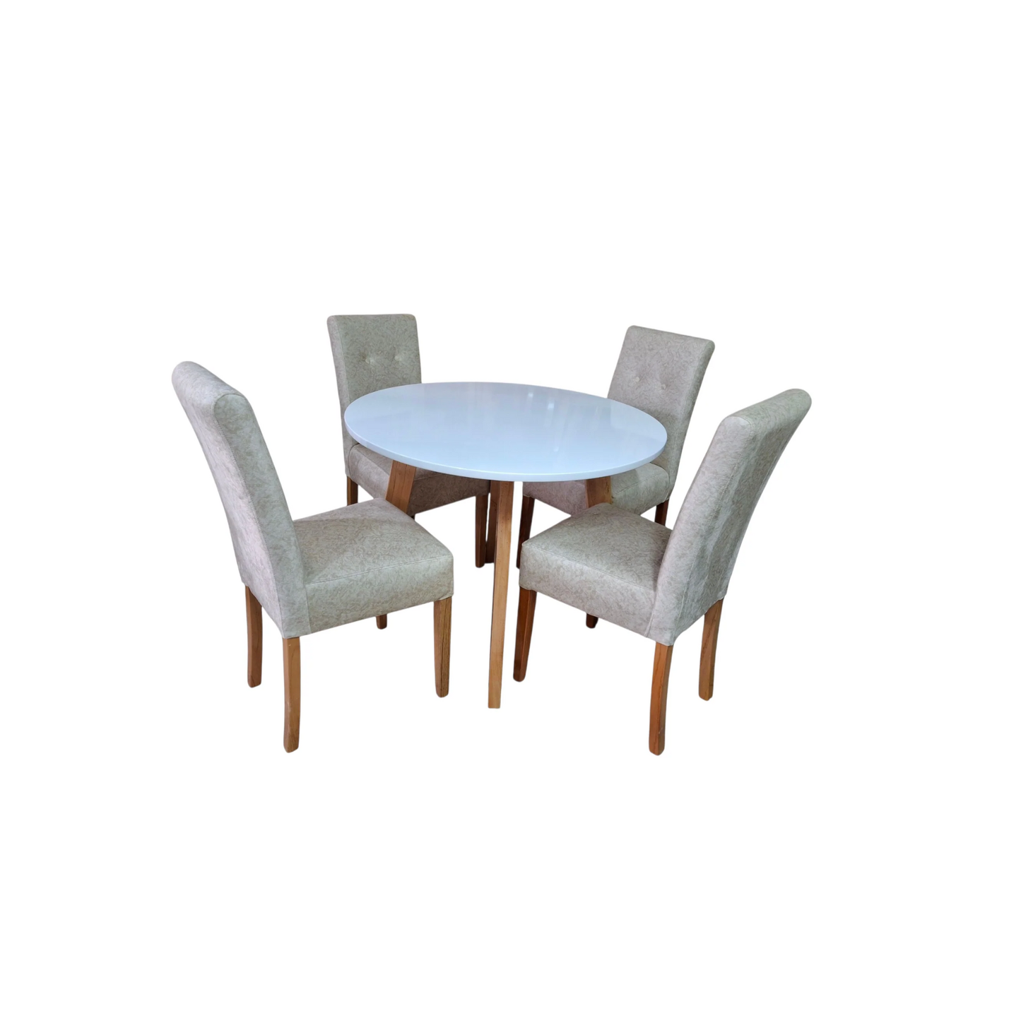 Comedor  Berlin  4 pts en tela marfil amigables con  las mascostas