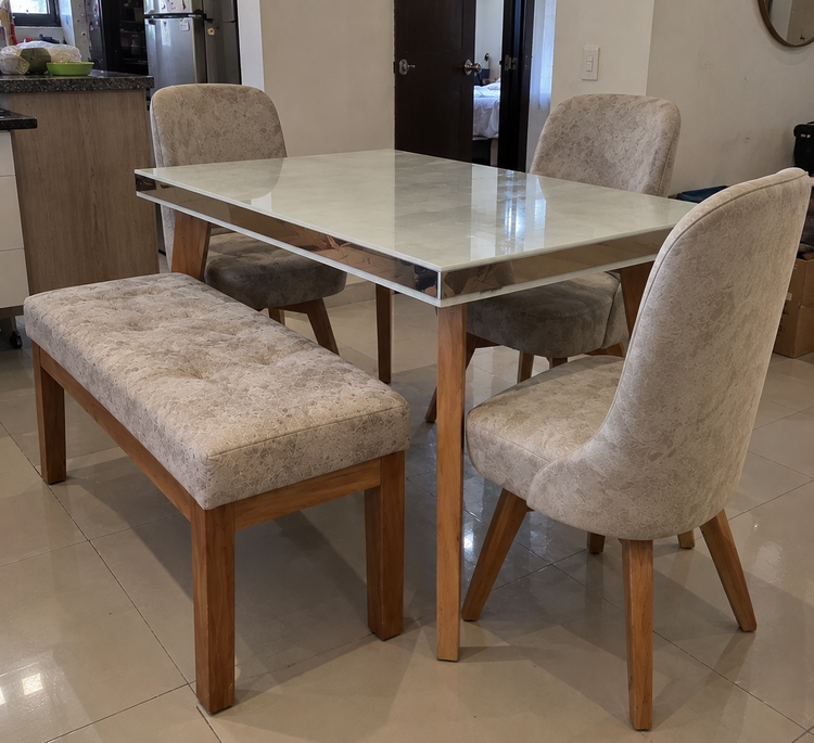 Comedor Hollywood 5 Puestos - Glamour y Elegancia Premium