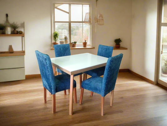 COMEDOR ORIENTAL TELA  AMIGABLES  CON LAS MASCOTAS AZUL